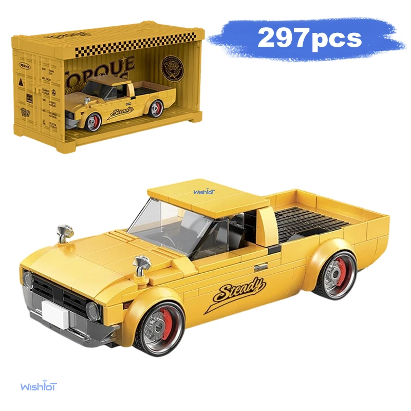 

PB8842 Freedom Pioneer Vintage Pickup Truck 8 Stud Vehicle Model 324pcs Building Block Military Truck Gift For Kids Collectors