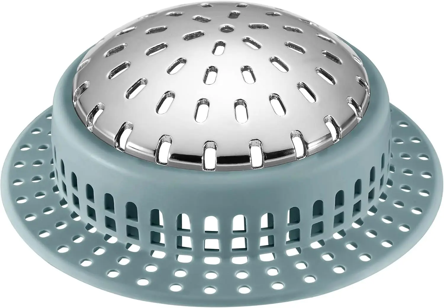 

Hair Catcher for Shower Drain, Sink Protector for Pop-Up & Regular Drains, Greyish Blue