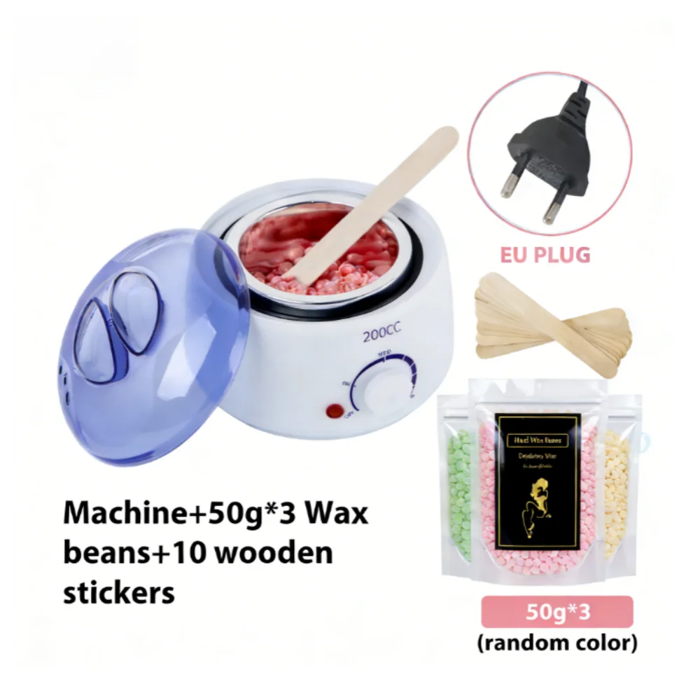 200CC Wax Heater Warmer Ontharing Machine Voor Hand Voet Body Spa Epilator Paraffine Pot + Wax Bonen + wood Sticks
