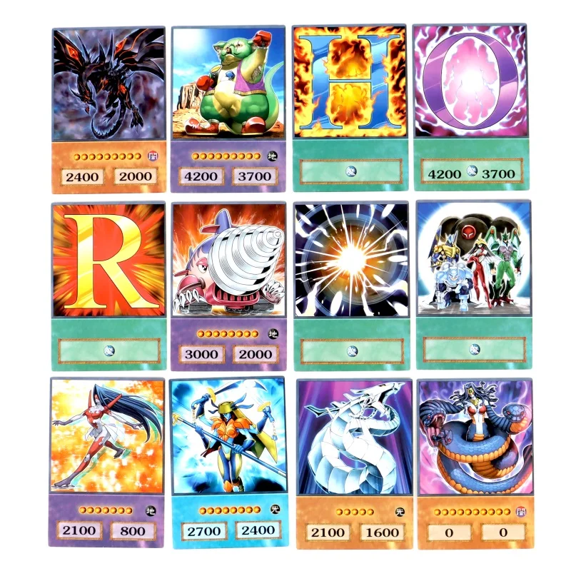 2024 Card Game DIY 100PCS Yu-Gi-Oh GX Anime Style Cards E-HERO Yugioh GX Classical Proxy Card Kids Gift