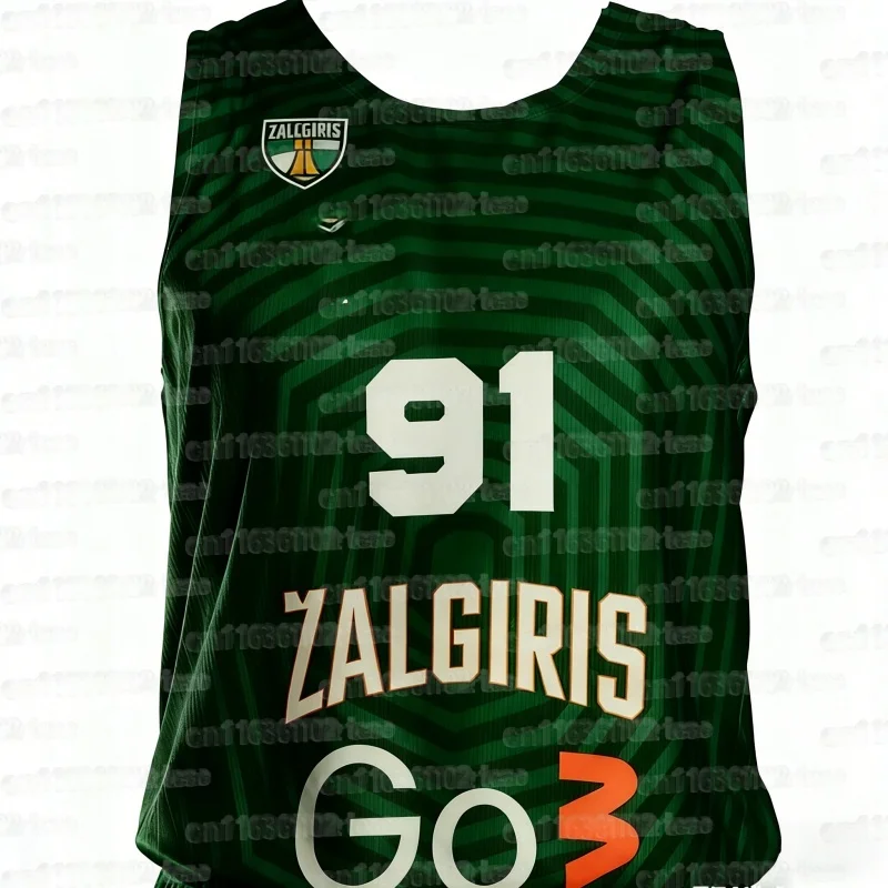 2026 Sommer Neu Zalgiris Kaunas Basketball Match Tank Top Fan-Bekleidung 3D-gedrucktes Sport-T-Shirt Atmungsaktiv Schnelltrocknend Familien-T-Shirt – Detail 5