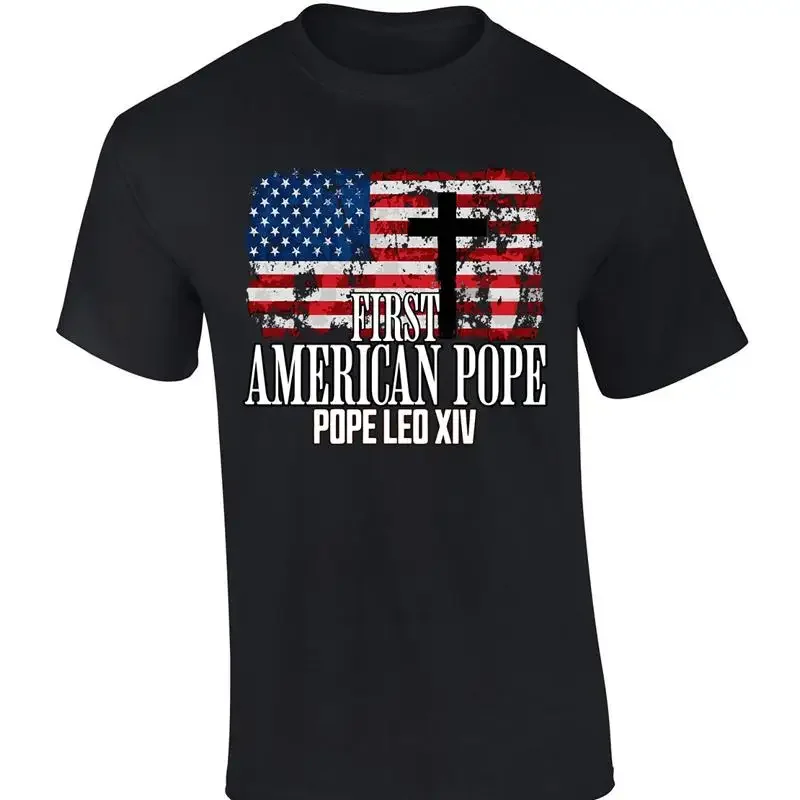 Trenz Shirt Company Mens Graphic T-Shirt - American Made Pope Leo XIV EST. 2025
