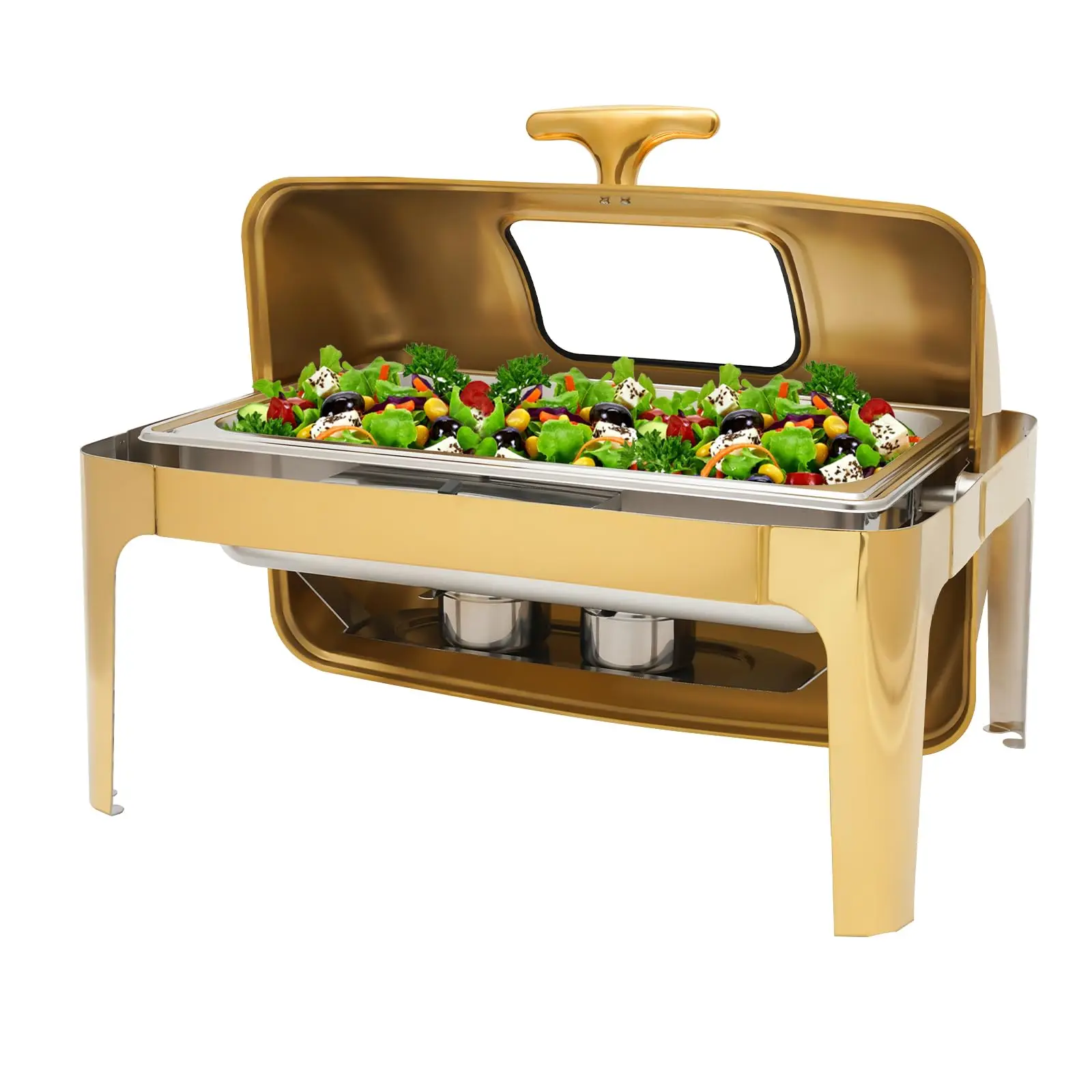 

Набор буфетных столов Bepritm Roll Top, подогреватель еды из нержавеющей стали 9QT с крышкой и сковородой, прямоугольная подогреватель буфет для W