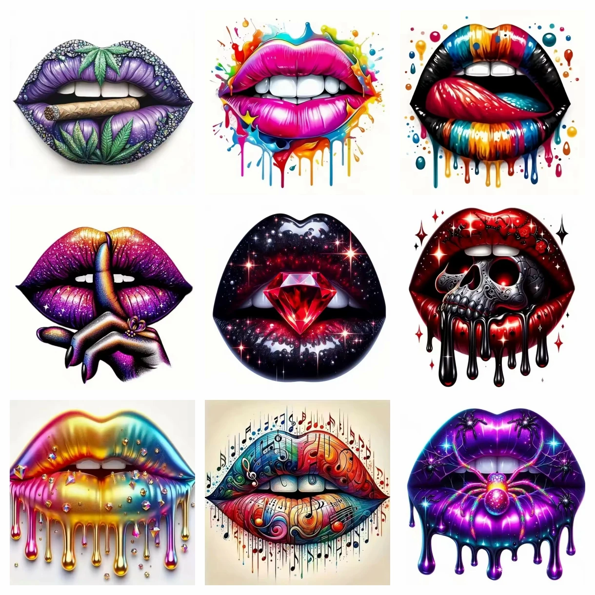 Embroidery Lips - EverShine Diamond Painting Mouth Lip Full