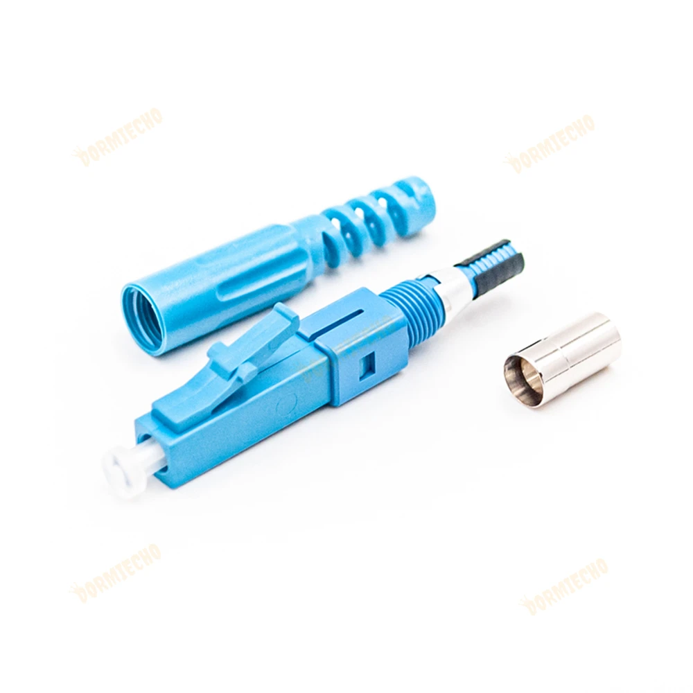 Connecteur de Fiber optique rapide SM LC UPC 0.9mm, 10/50/100/200 pièces intégrées pour épissure à froid, adaptateur monomode LC de Type FTTH