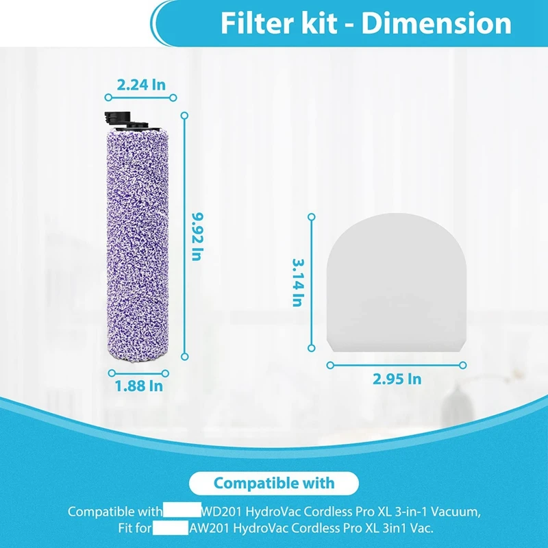 Pièces de rechange pour aspirateur Shark WD100 WD101 WD200 WD201, 1 ensemble de filtres HEPA pour brosse principale