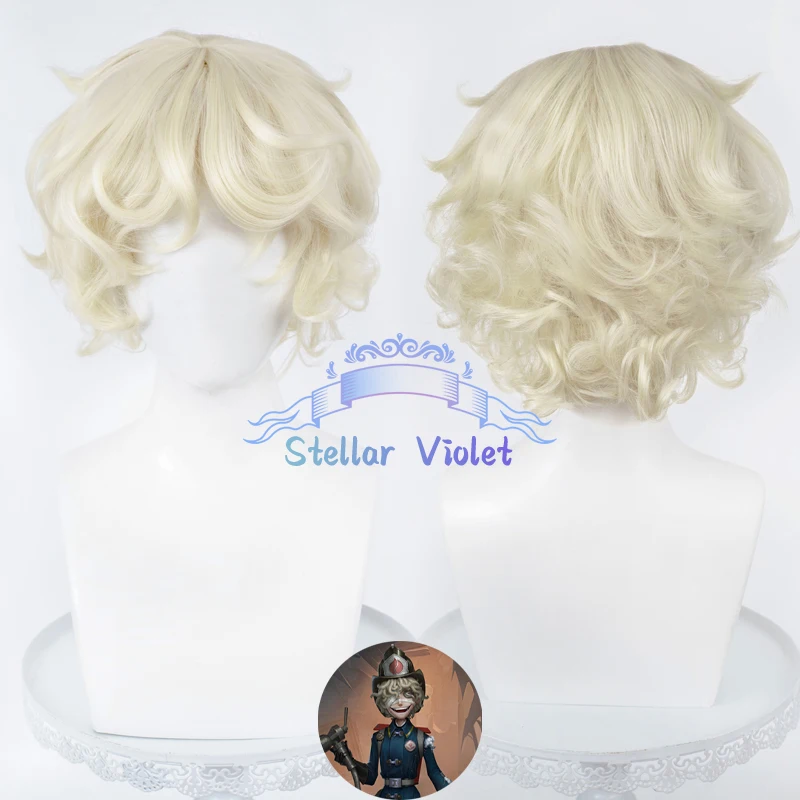 Investigador de fogo cosplay peruca resistente ao calor jogo identidade v explorer incêndio investigador advogado fantoche cosplay perucas sintéticas