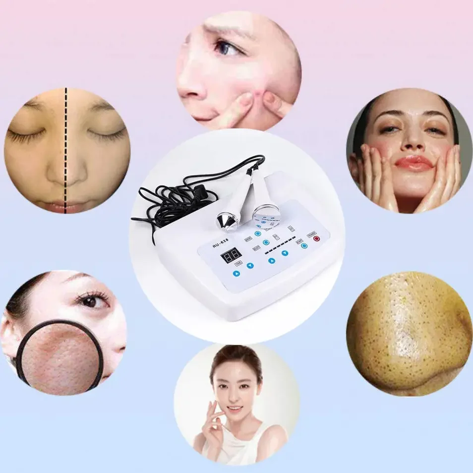 Two in one probe ultrasonic facial and body skin massager