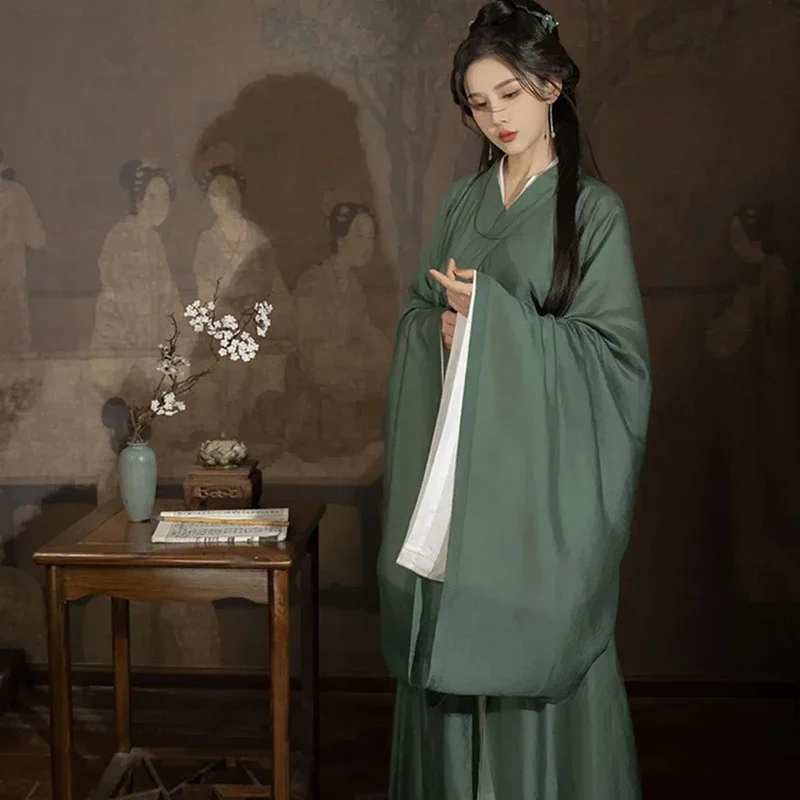 Original Hanfu Costume for Women, Cheongfu Costume, Chinese Antique, Big Sleeve Shirt, Loose, Sweet Hanfu, Evening Dresses