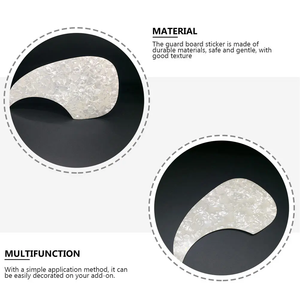 

2Pcs Guitar Guard Stickers Professional Anti-Scratch Pickguard Decal for Folk Acoustic Guitar Decoration Pickguard Decal