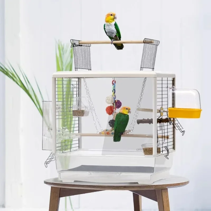 Acrylic Cage Large Cages Birds Bird Transport Luxury Aluminum Outdoor Aviary Breeding House Bath Parrot Bag Chinchilla Hut