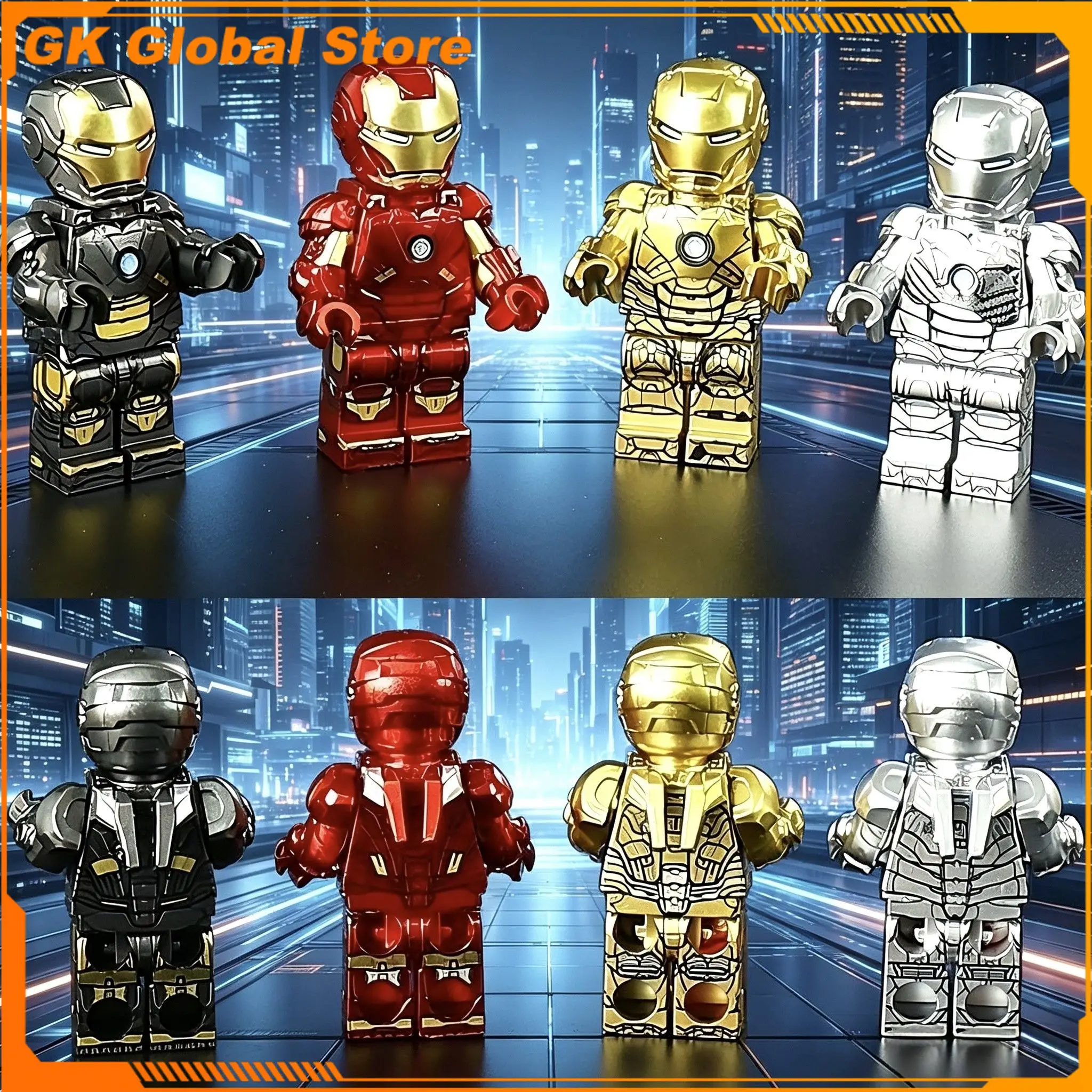 

Avengers Movie Iron Man MK2 MK9 MK20 MK21 Figure Peripheral Magnetic Attraction Assembling Building Blocks Ornaments Gift Toys