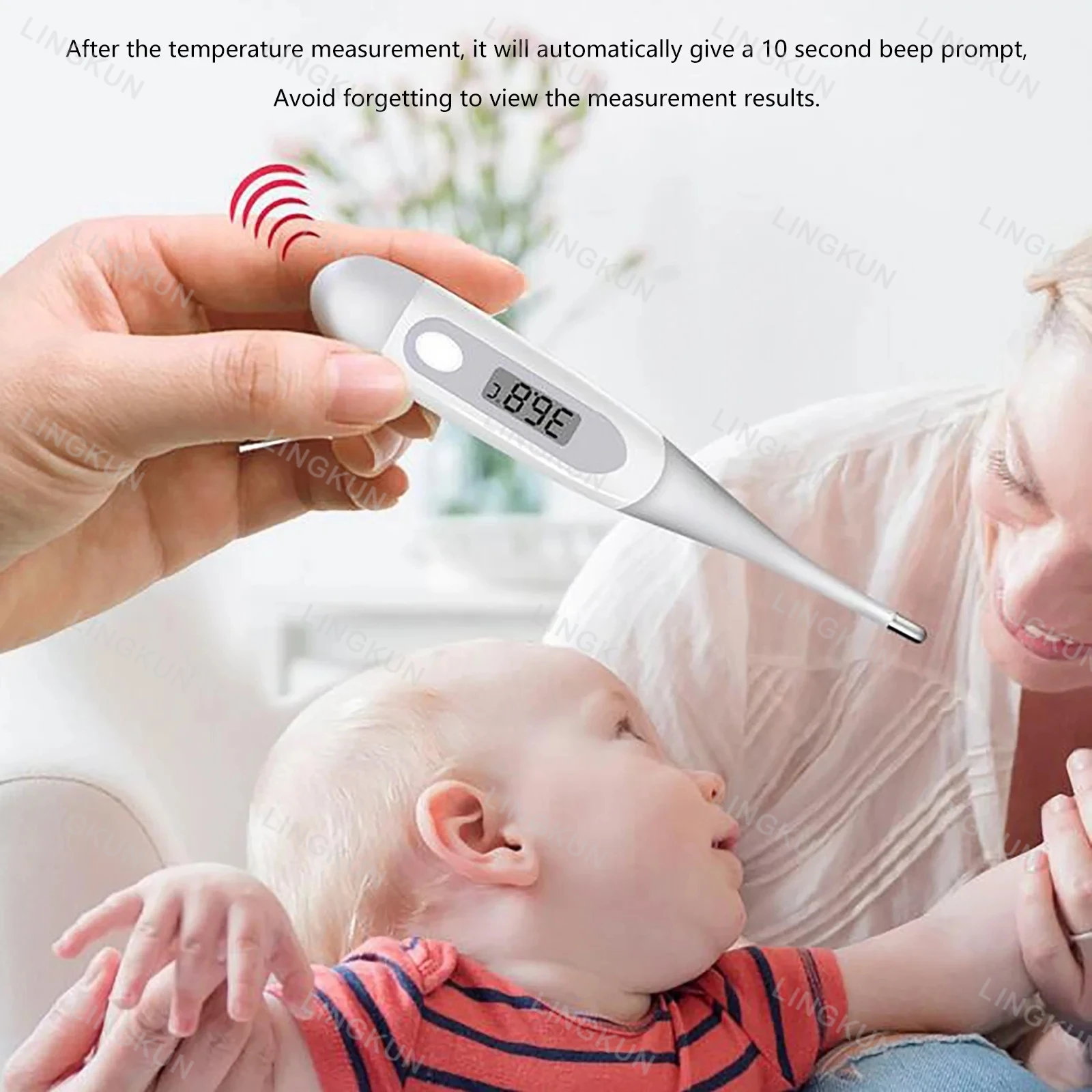 10 Sec Fast Reading Digital Oral Thermometer for Adult, Kid and Baby, Oral,Underarm Temperature Measurement for Fever