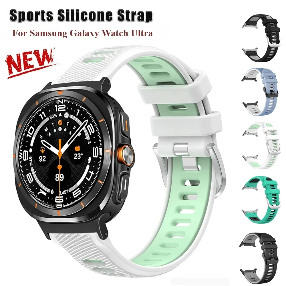 

Спортивный силиконовый ремешок без зазоров для Samsung Galaxy Watch 7 Ultra 47 мм, браслет-петля Galaxy Watch ultra 2025, аксессуары для ремешка для часов