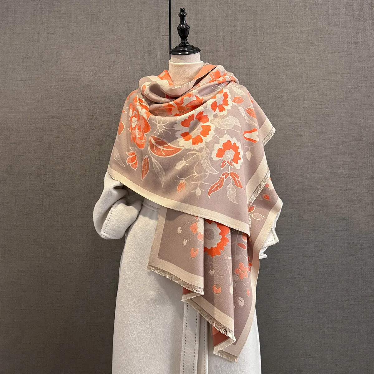 جديد الكشمير وشاح المرأة سميكة الدافئة الشتاء بطانية العلامة التجارية الإناث الفاخرة شال التفاف Bufanda 2025 المعطف Echarpe الباشمينا فولارد