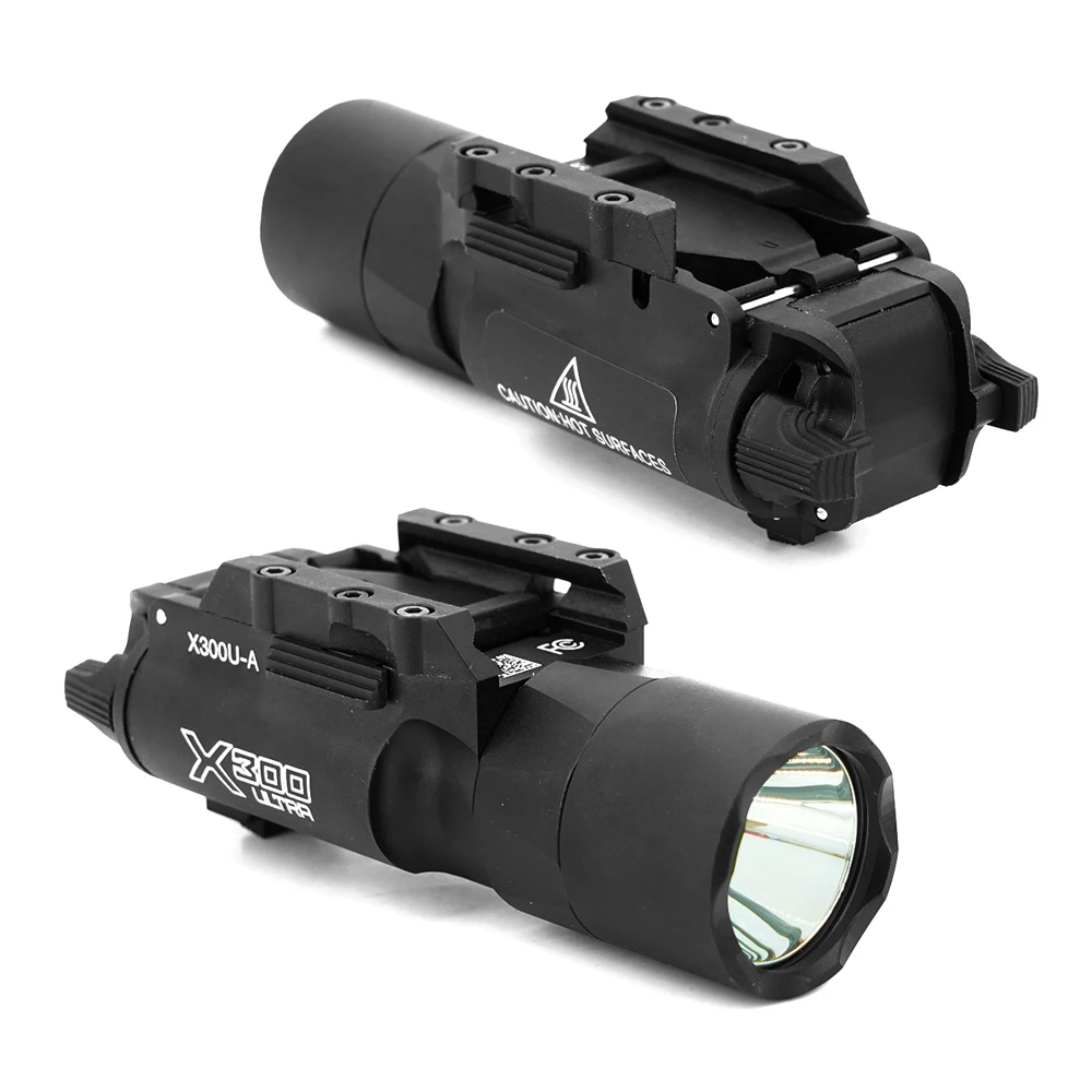 2024 New X300U Tactical Weapon Light Scout Light 500 Lumens Flashlight Fit 20mm Picatinny Rail For Hunting