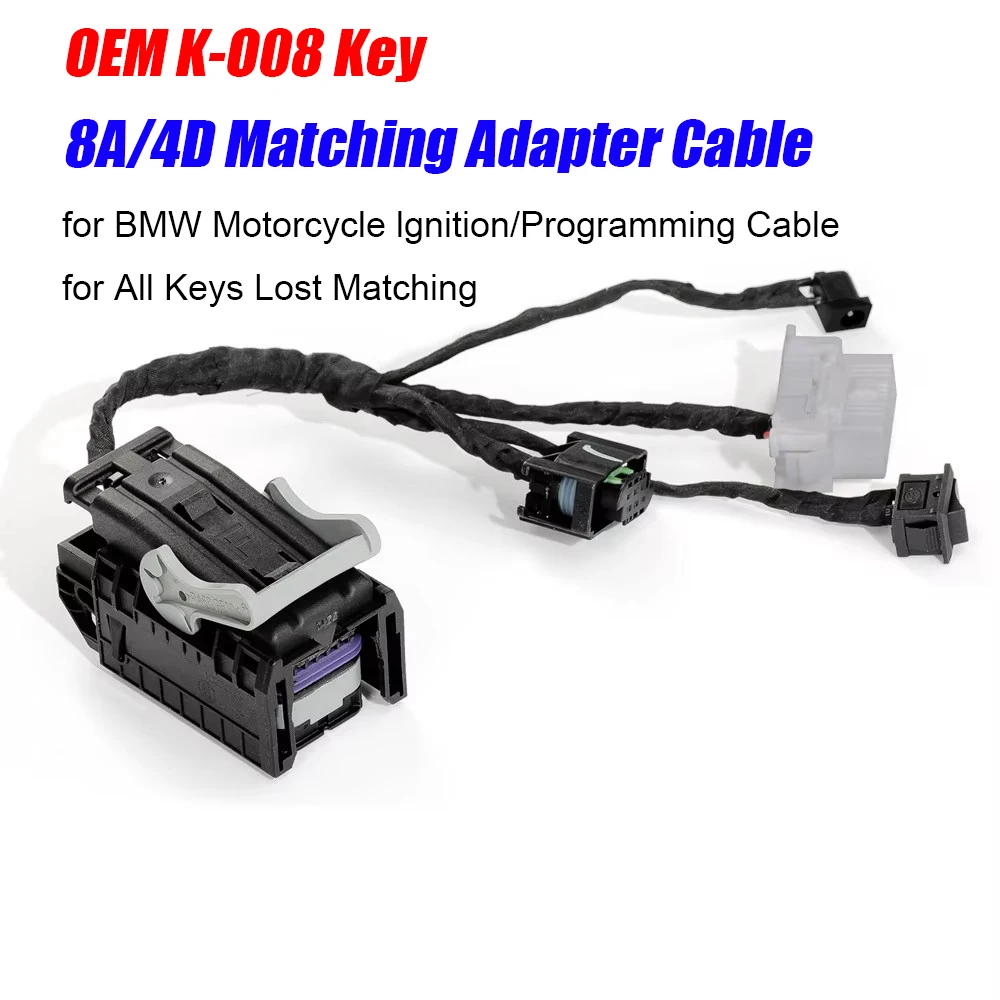 K-008 K-010 Key 8A/4D Matching Adapter Cable for BMW Motorcycle Ignition Progarmming Cable for All Keys Lost Matching Tools
