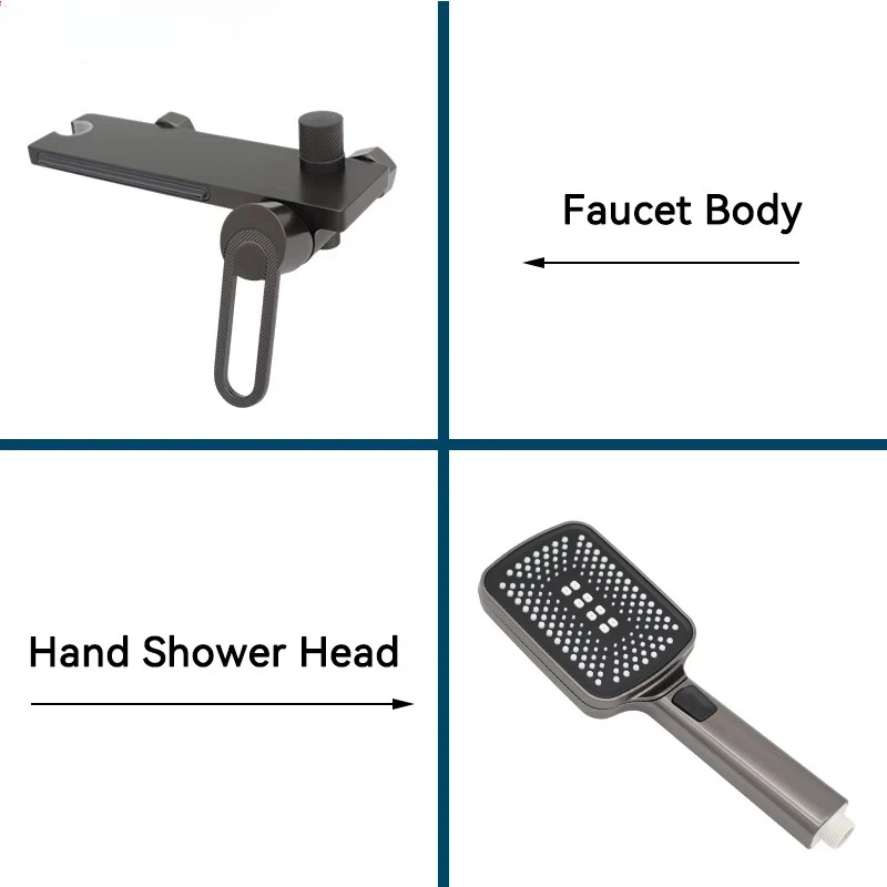 Waterfall Style Water Outlet Shower Nozzle Gray White Hot And Cold Bathroom Becola Copper High Flow Bathtub Dedicated Faucet