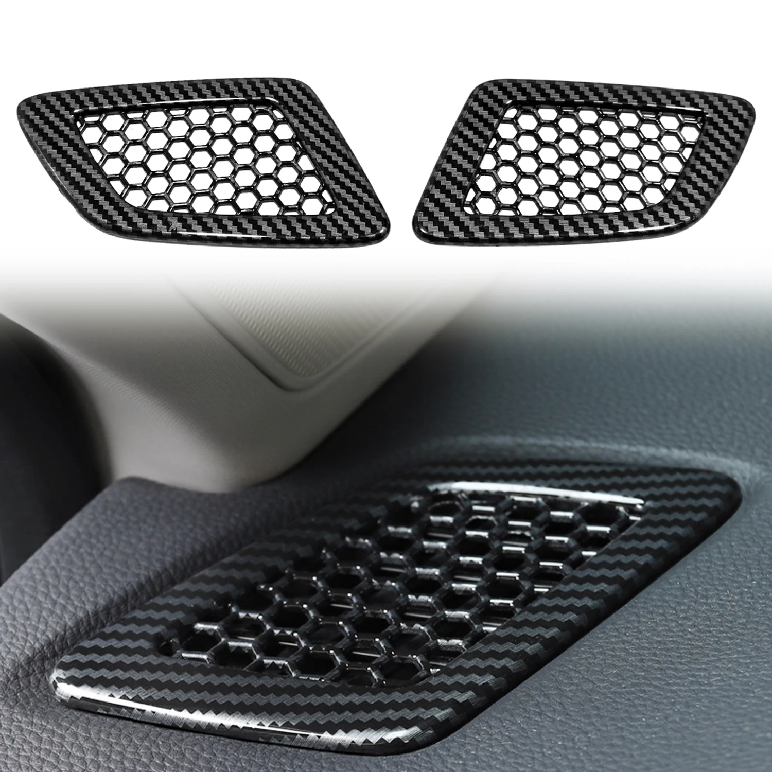 

for Honda CR-V CRV 2023 2024 Front Small Vent Overlay Carbon Fiber ABS Plastic 2pcs