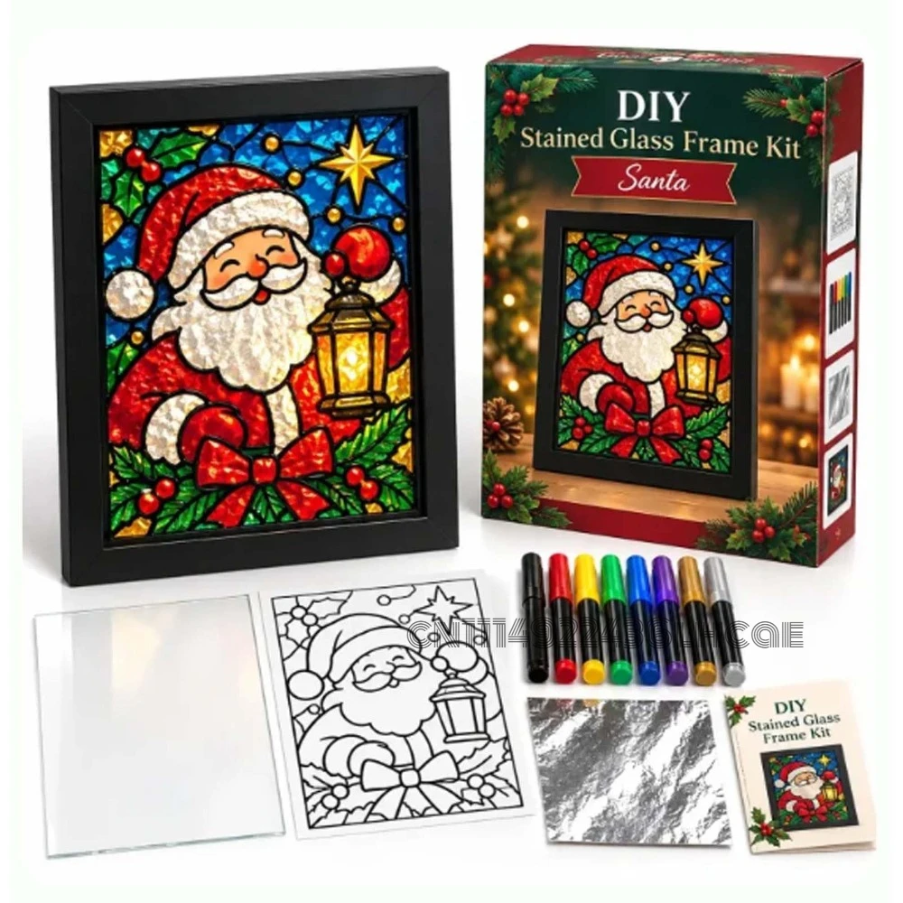 Beginner-Friendly Christmas Stained Glass, Stained Glass DIY Art Kit