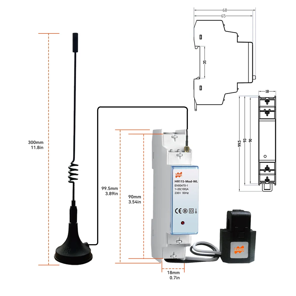 2500W Solar-MPPT-Netzwechselrichter DC26-60V IP67 mit eingebautem WLAN, geeignet für 4 Stück je 500-750W Solarmodule, 12 Jahre Garantie – Detail 22