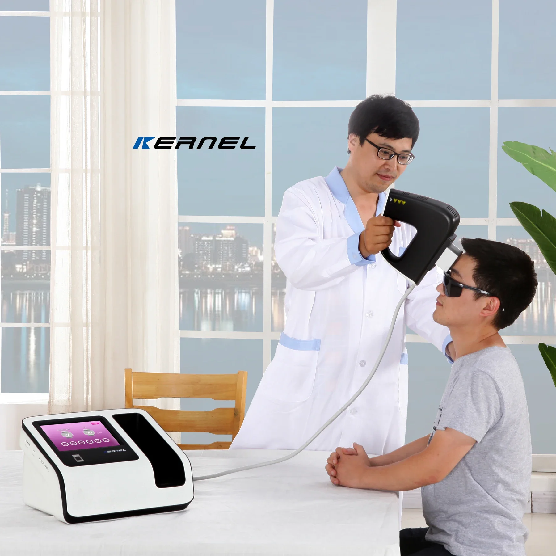 Medical equipment KN-5000C excimer 308nm uvb phototherapy XeCl light dermatology uv light therapy for psoriasis vitiligo eczema