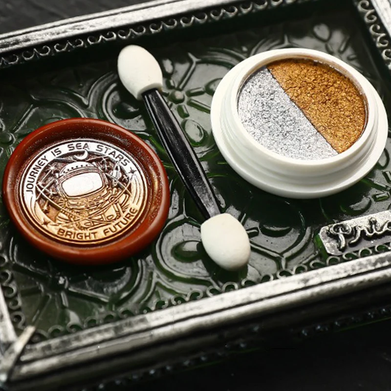 1pcs Fire Lacquer Glitter Wax Seal DIY Wax Steel Stamps Painted Paste Invitation Card Decor Invitation Seal Coloring SB0128