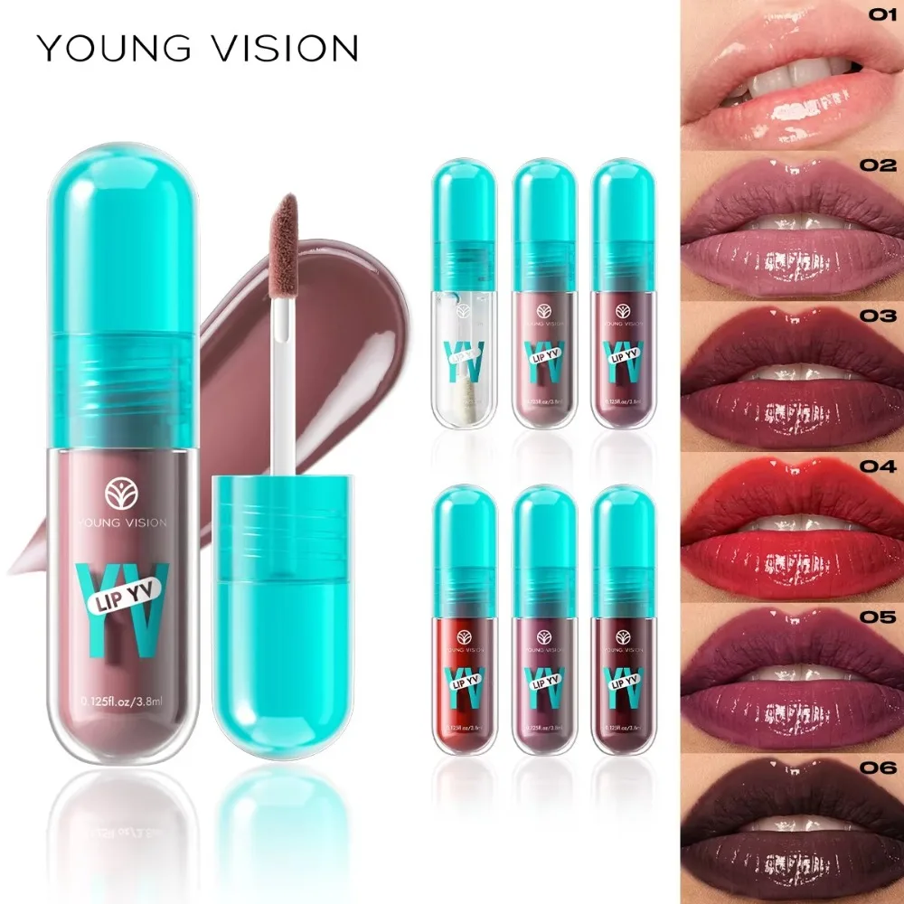 

New 6-Shade Liquid Lip Gloss Color Changing Non-staining Lip Oil Waterproof Brightening Lip Glaze Women's Lip Cosmetics
