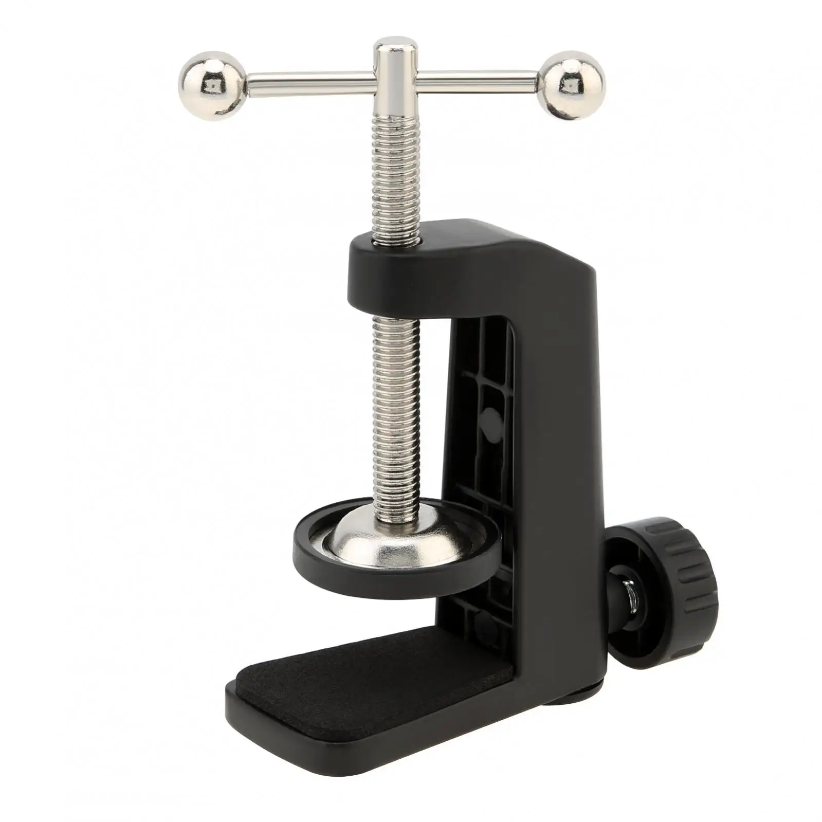Morsetto da tavolo per carichi pesanti 2 in 1 Morsetto da scrivania in metallo Supporto per morsetto per microfono per braccio a forbice con braccio a sospensione per microfono/Lampada da scrivania