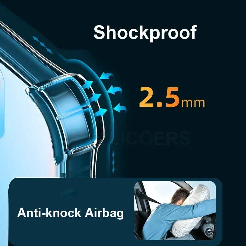 Shockproof Air-bag Case for Asus ROG Phone 9 8 7 6 Pro 6 5S 5 Ultimate 3 Cover HD Transparent Soft TPU Gaming Shell Funda Coque