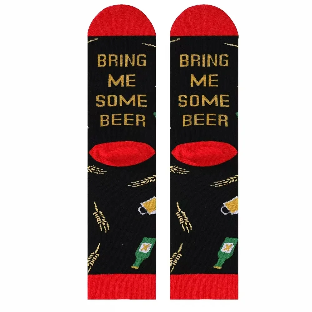 SHXI Unisex Novelty Funny Saying Cotton Mid Socks If You Can Read This Bring Me Beer Wine Coffee Pizza Tacos Whiskey Gifts Socks