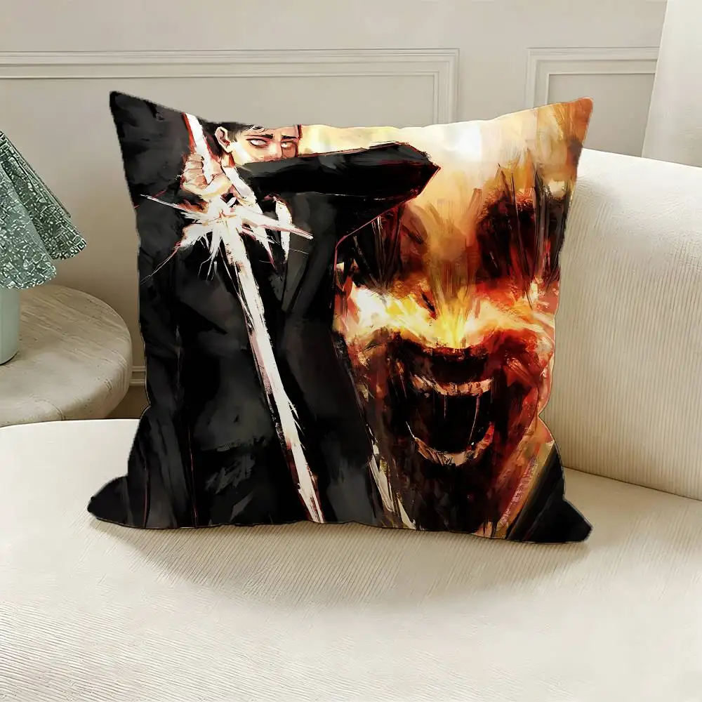 Cool H-Hiromi Higuruma Polyester Printed Pillow Cover Square 30 35 40 45 50 55 cm Soft for Sofa Bed Car Home Decor