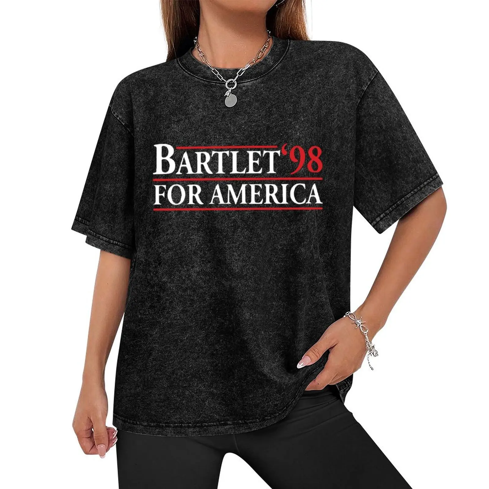 Bartlet for America (white variant) T-Shirt Blouse quick-drying Aesthetic clothing tshirts personalised tee shirts for men