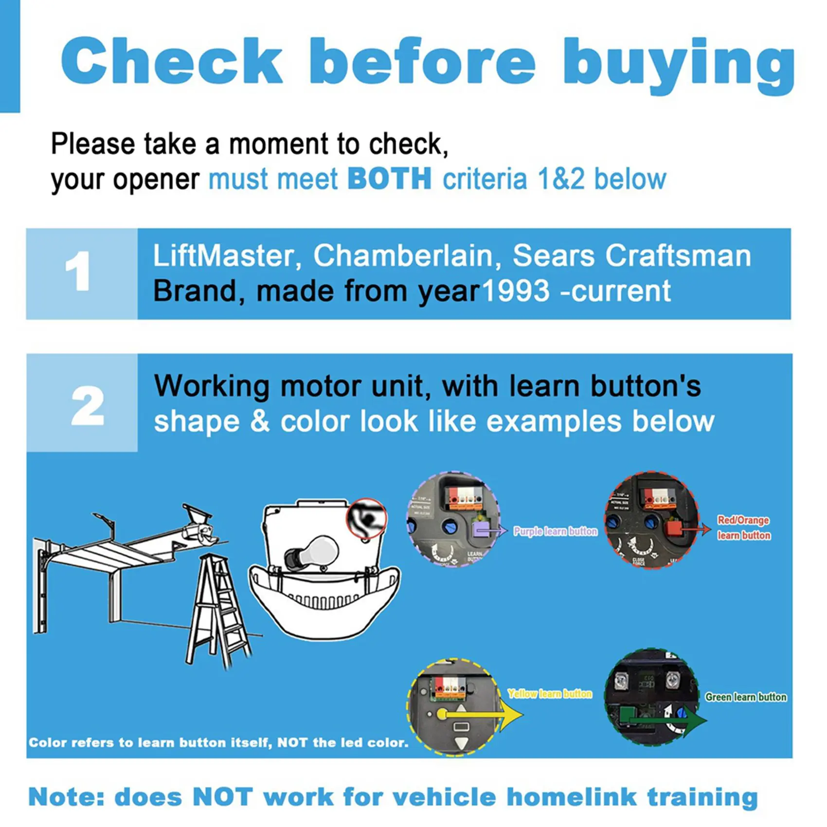 

【THANKSGIVING DAY】2X Garage Door Opener Remote For Liftmaster Chamberlain Craftsman 893LM 893Max 891LM 971LM 973LM 371LM