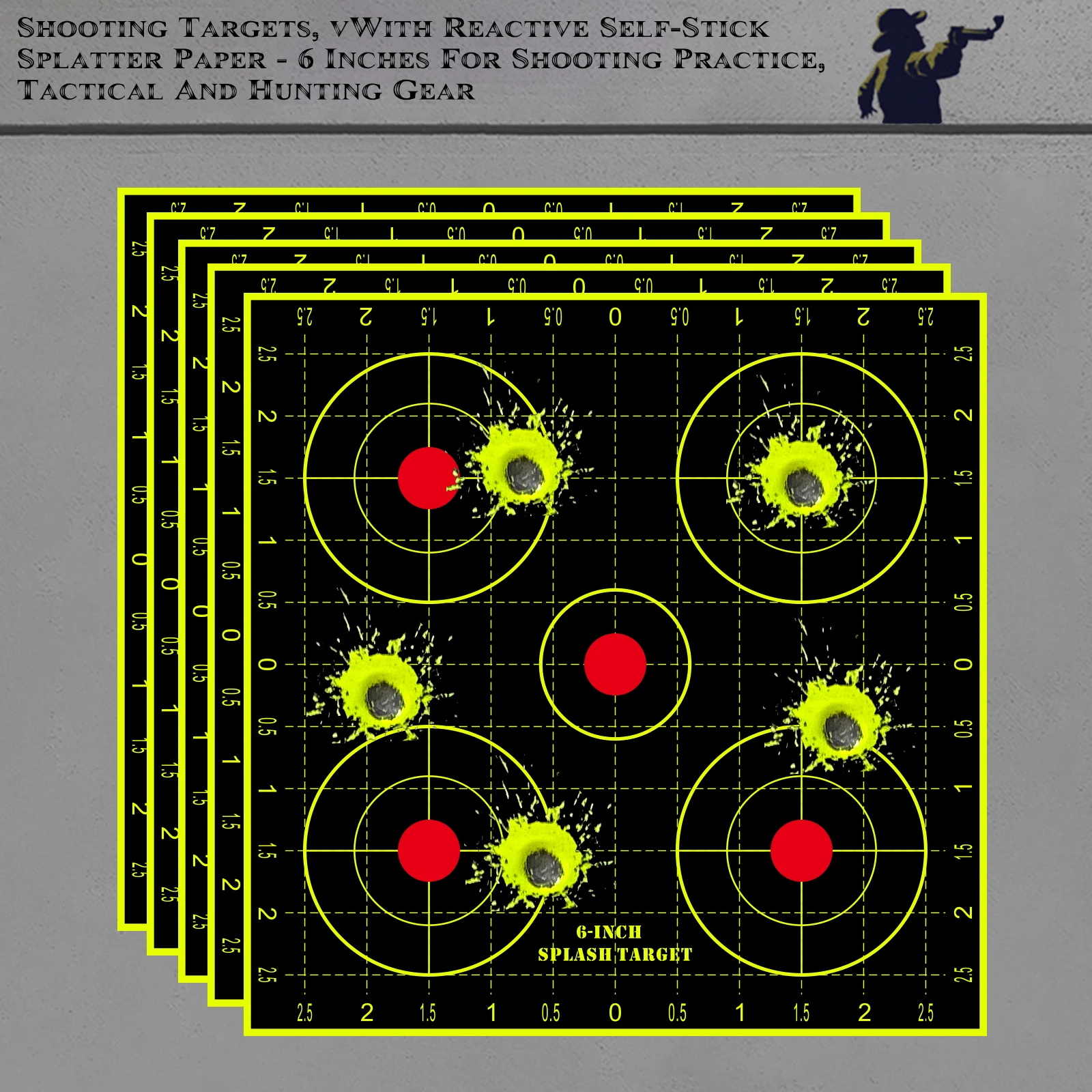 10 szt. Naklejek na tarcze strzeleckie 6 cali z numerami, czerwone, do treningu koncentracji, do strzelania wyciskaniami, fluorescencyjne etykiety kolorowe (można używać do treningu z prawdziwym pistoletem i pistoletem pneumatycznym)