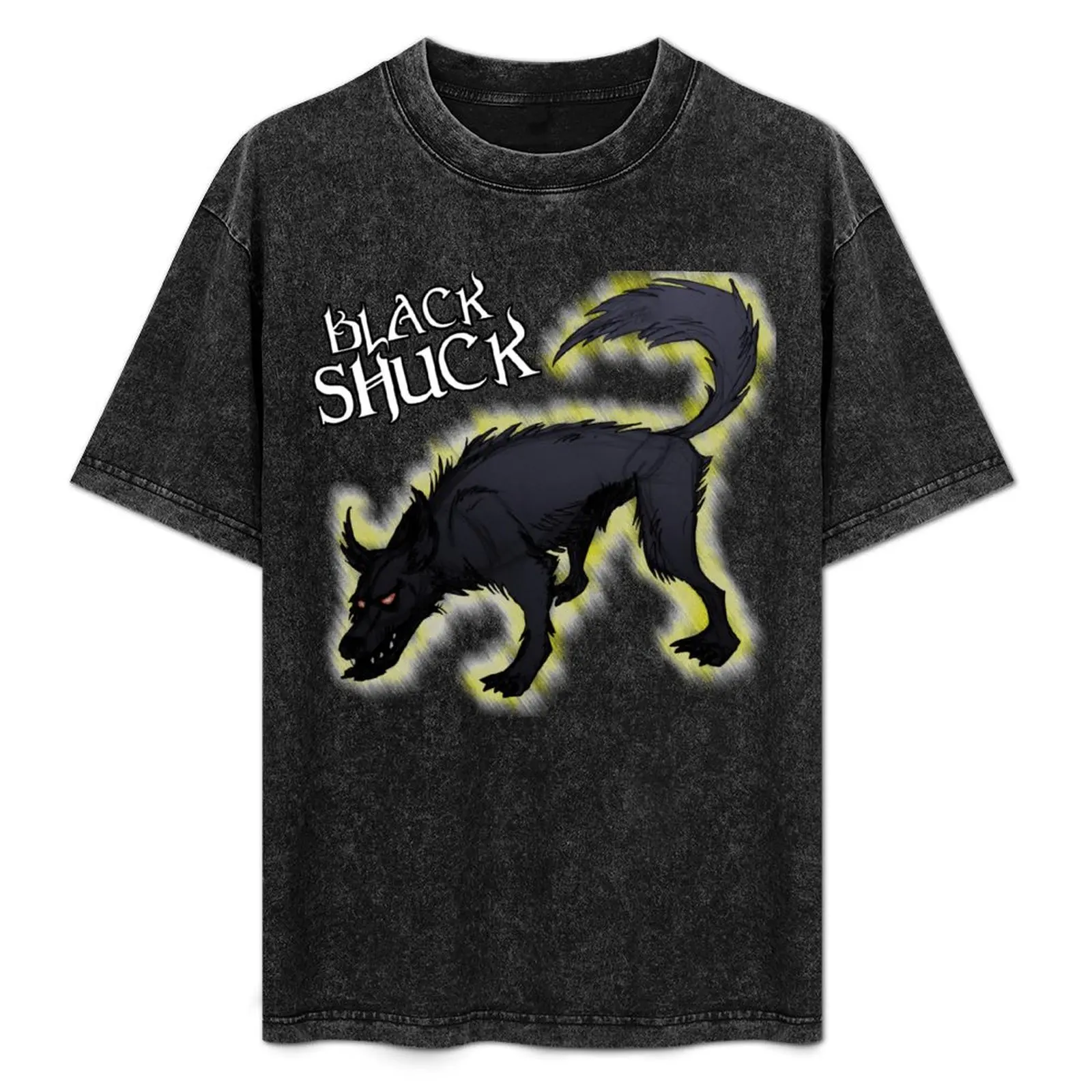 

Black Shuck Demon Dog T-Shirt Casual Basic Street Style T-Shirt