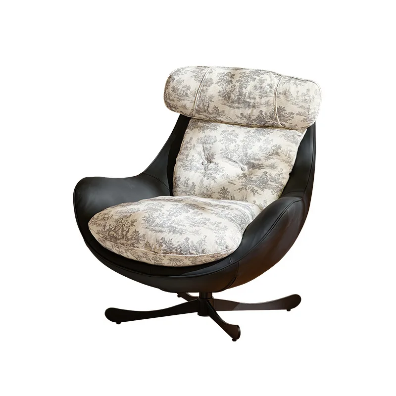 

Modern single penguin rocking chair luxury lightweight casual fabric recliner villa living room lazy sofa