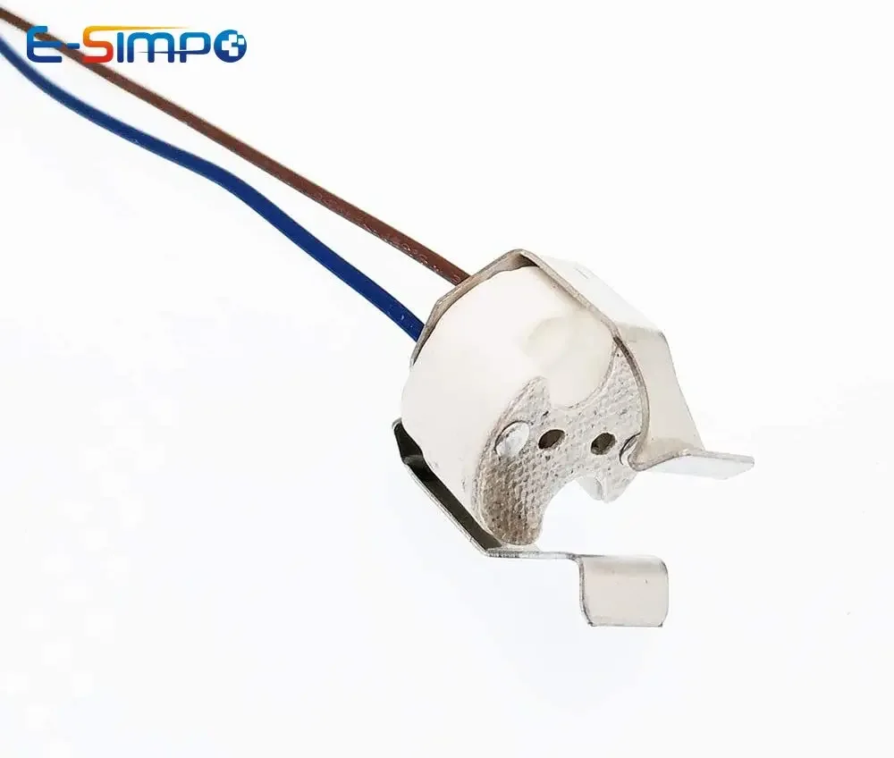 5pcs MR11 MR16 Socket Lamp Holder with Bracket LED Halogen G4 G5.3 Gu5.3 Light Socket Porcelain 10cm Long Each