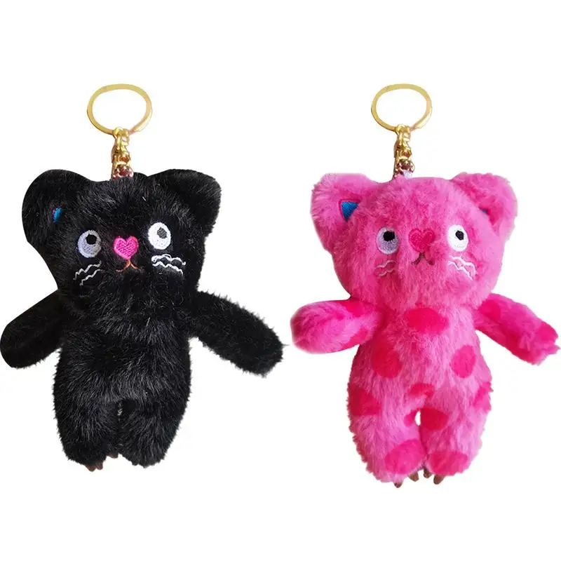 LLavero de animales de peluche de dibujos animados, decoración con tacto delicado para mochilas, bolsos y móviles