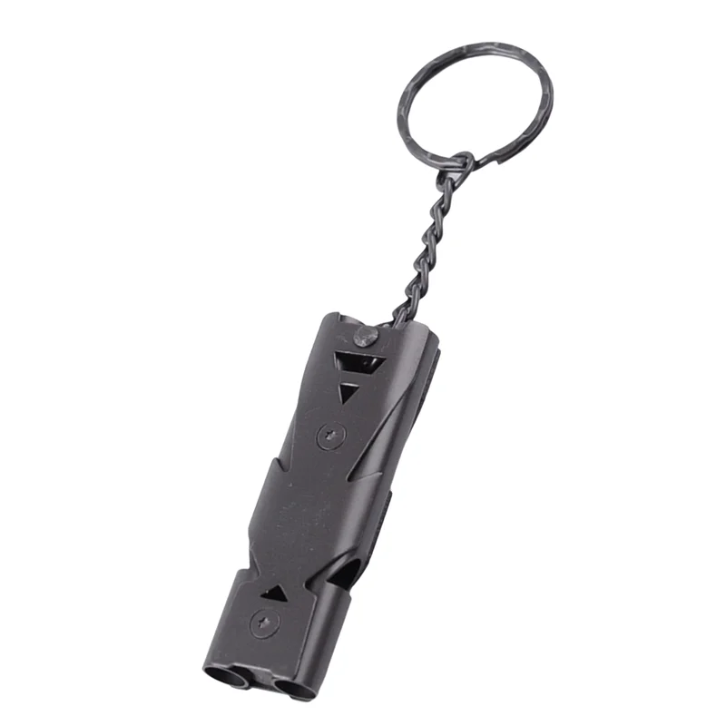 

A96I-Double-Tube Stainless Steel High-Frequency Whistle For Outdoor Emergency And Rescue