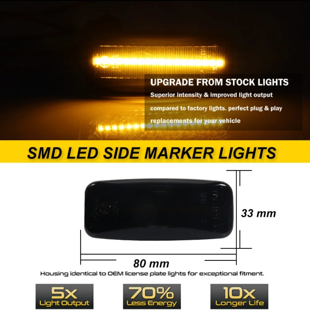 ديناميكية LED الجانب الأمامي ماركر بدوره أضواء الإشارة لنيسان Teana Stagea سفاري الرئيس Primera Presage لإنفينيتي QX60 M35 #3