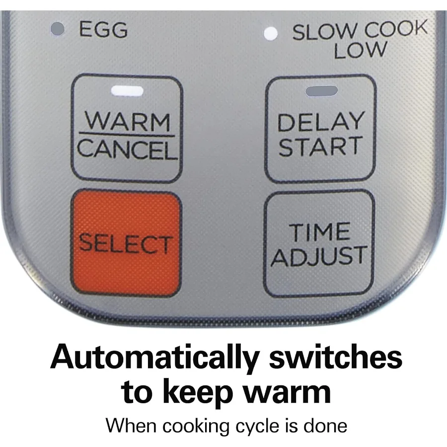 デジタルプログラマブル炊飯器兼フードスチーマー、調理済みご飯12カップ、生米6カップ対応、スロークック機能付き