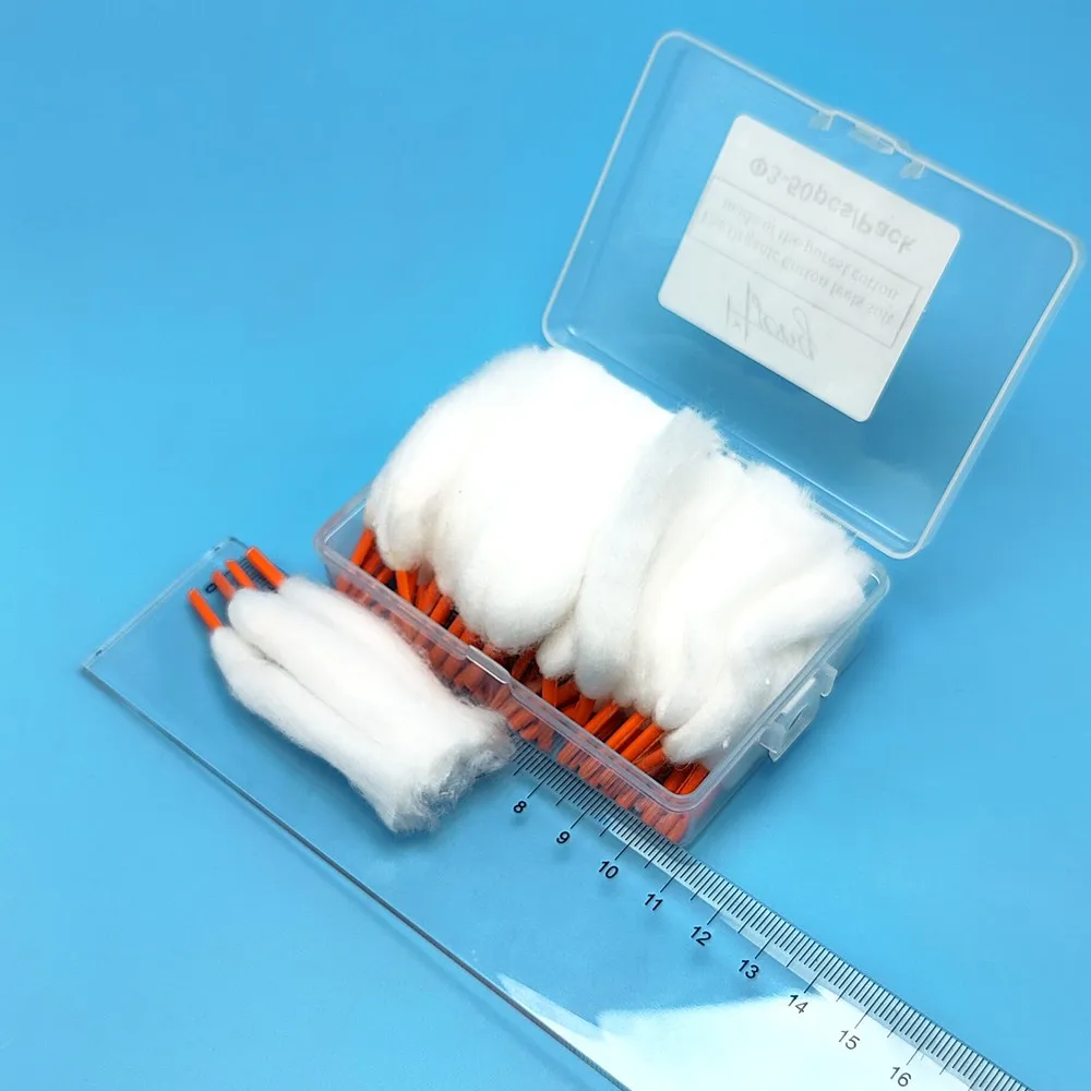 ผ้าฝ้ายออร์แกนิค D3.0mm พรีเมี่ยม, 500/250/100/50ชิ้น