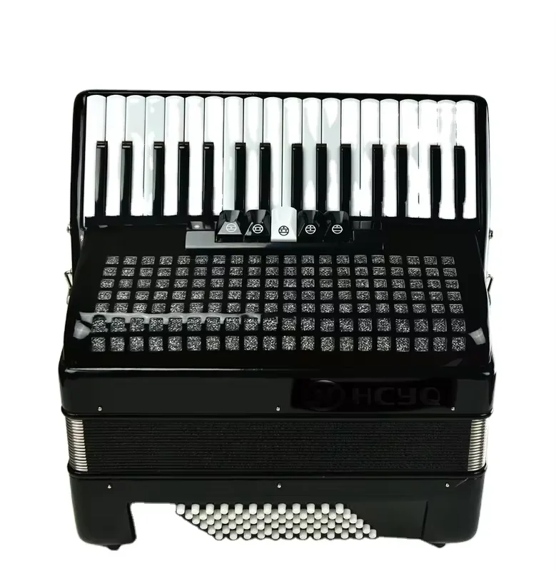 Professional 72-Bass 34-Key Accordion with Three-Row Reed 5-Tone Diatonic for Piano Players Factory Outlet