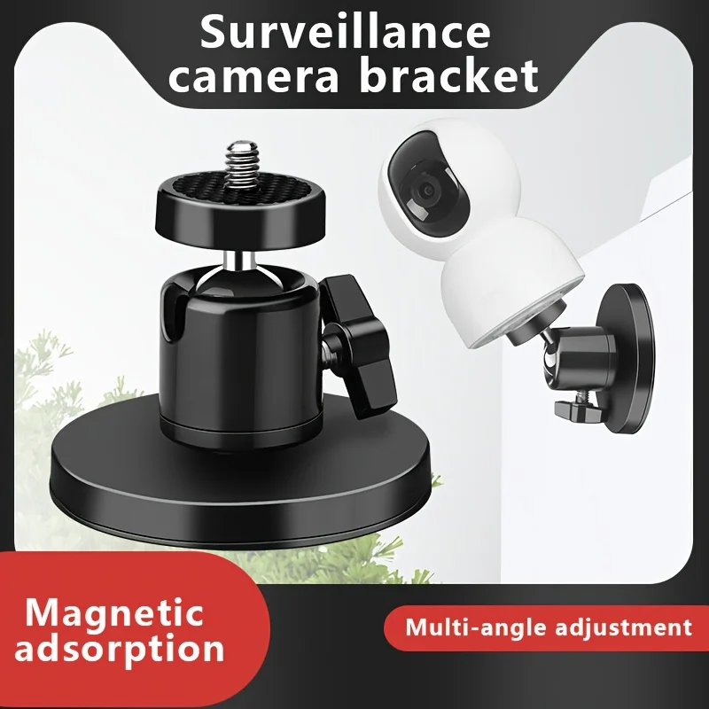 Self-drilling-free magnetic attachment monitoring bracket, suitable for both indoor and outdoor use, applicable to metal surface