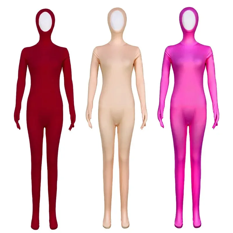 

2025 11, зентай для взрослых, для женщин и мужчин, облегающий костюм с открытым лицом, второй кожи, комбинезон из спандекса, боди, костюм для косплея