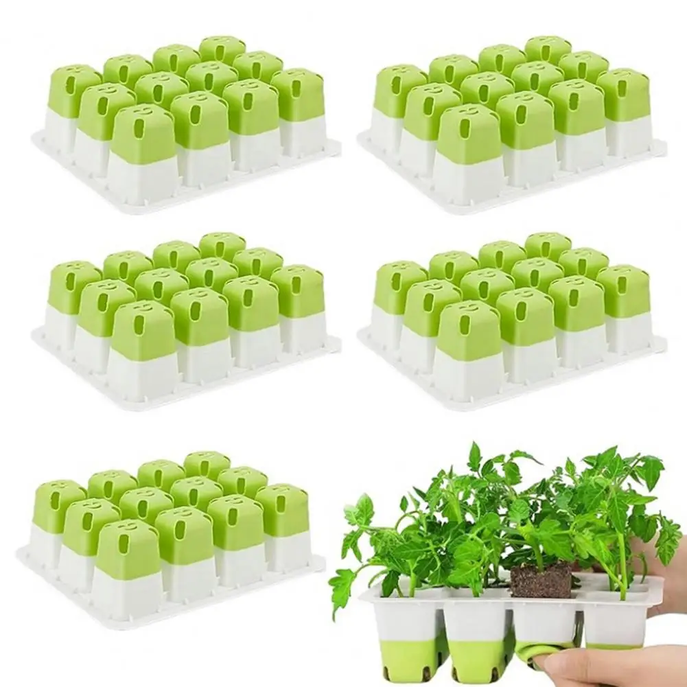Garden S Starter 5pcs Silicone Starter Trays with 12 Cells Reusable Lings Propagation Containers Drainage Hole Nursery Garden