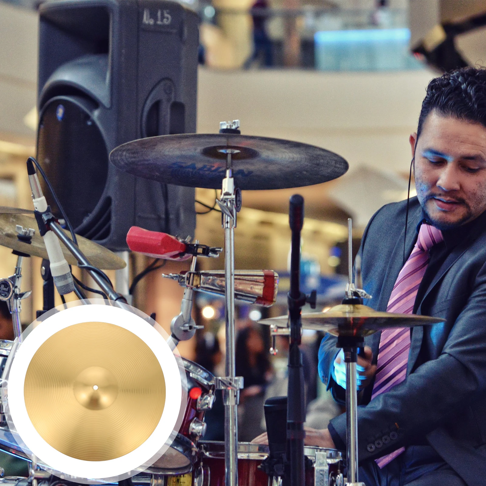 

Jazz Drum Cymbals Part Metal Bell Percussion Easily Replaceable Replacement Accessories Alloy Brass