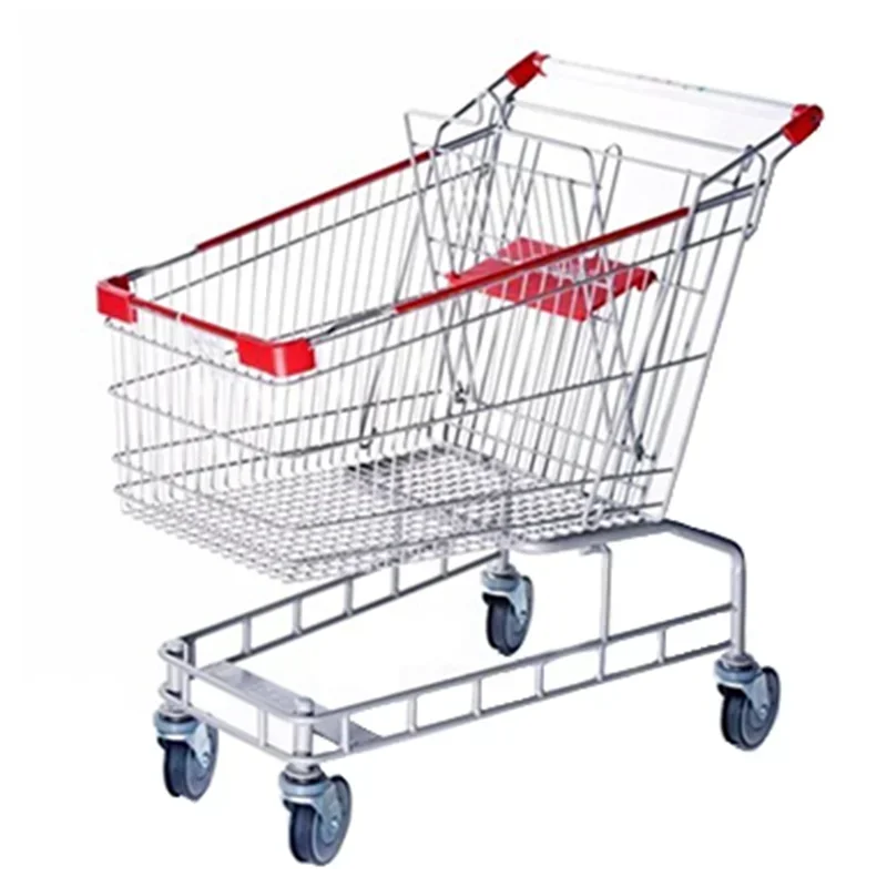 Shopping Carts for Shopping Malls and Supermarkets Metal Push Storage Carts