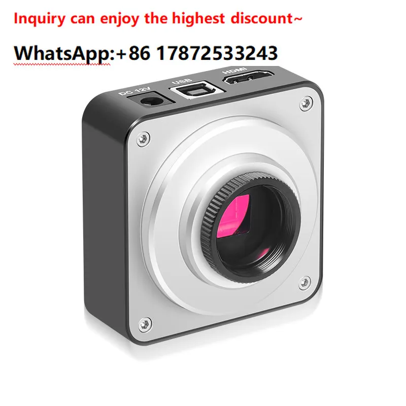 High definition 60 megapixel USB 2-in-1 microscope with 4K industrial camera built-in for photography and measurement